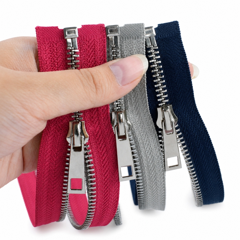 Sewing Front Zipper - 5/10個 40-80cm 5 # 金属製ジッパー シングルオープン