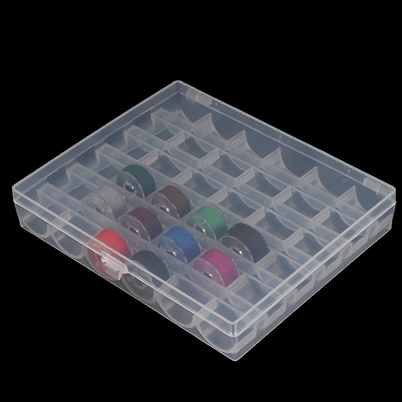 Bobbin Organizer Box - 1pc 36 スプール空のボビン収納ボックス縫製アクセサリーツールプラスチックミシンボビンケース編み針オーガナイザー