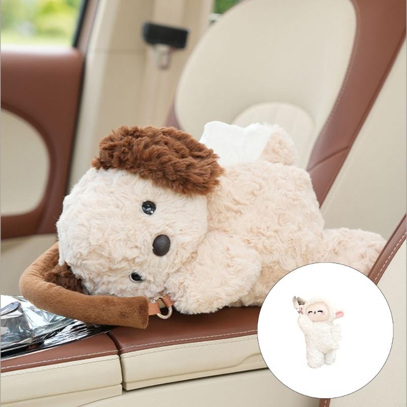 Pattern Tissue Paper - 2026 新車ヘッドレスト漫画ティッシュボックスぬいぐるみ動物柄紙ケースティッシュディスペンサー