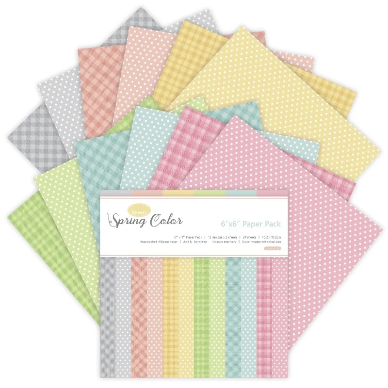 12 枚春の色クラフト紙パッド切削ダイスアート背景折り紙スク - Pattern Tissue Paper のレビューと価格