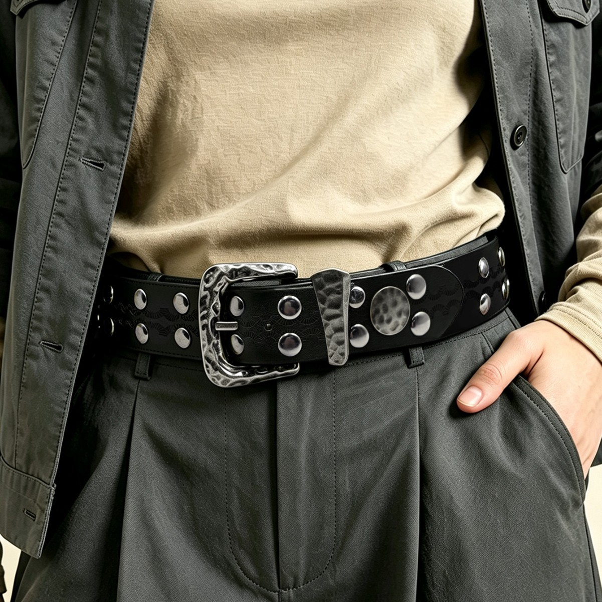 ヘビーインダストリーハンマーパターン使用のニードルバックルリ - Leather Needle Heavy のレビューと価格
