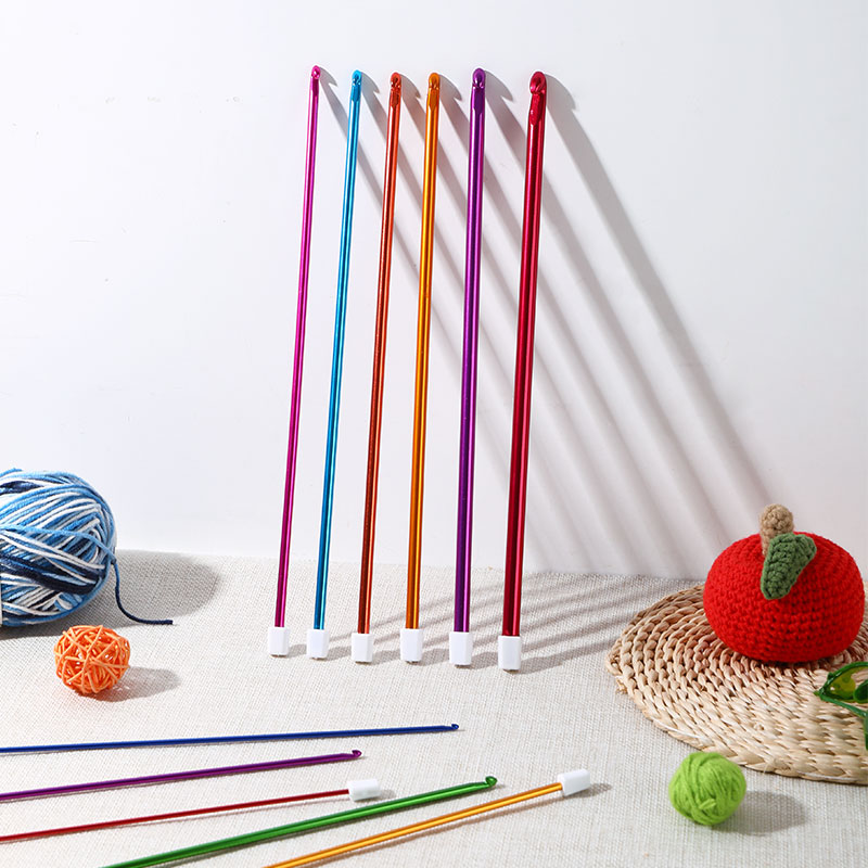 11本セット アフガンかぎ針 多色アルミ製編み針 2.0-8 - Sewing Necessities のレビューと価格