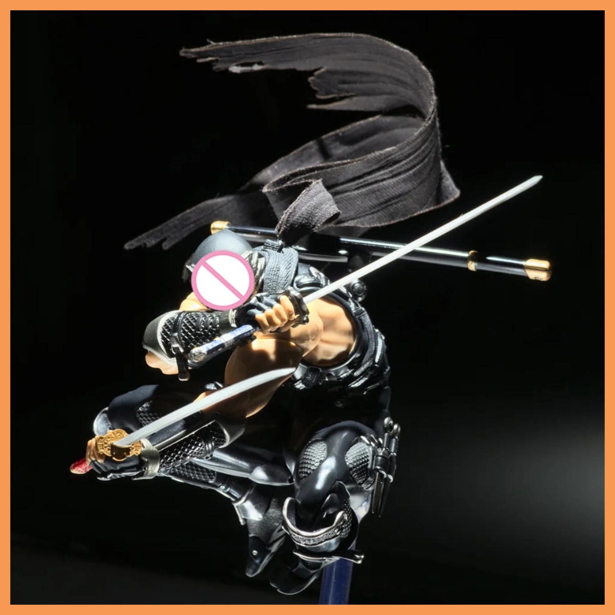 手作り 1/12 スケール日本の忍者ゲームキャラクターミニ黒 - Sewing By のレビューと価格