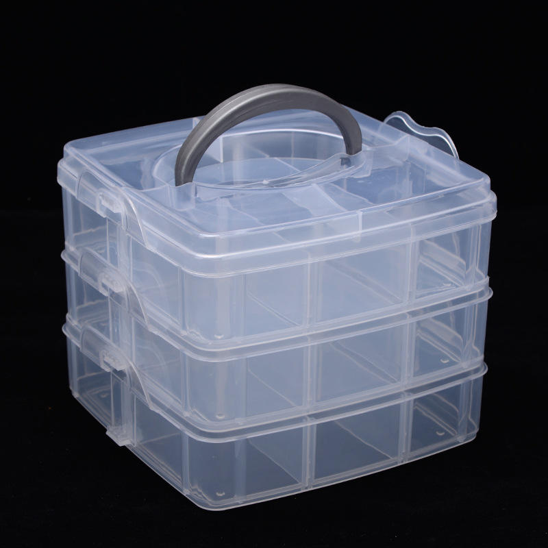 3層18コンパートメントプラスチック刺embroidery収 - Bobbin Organizer Box のレビューと価格