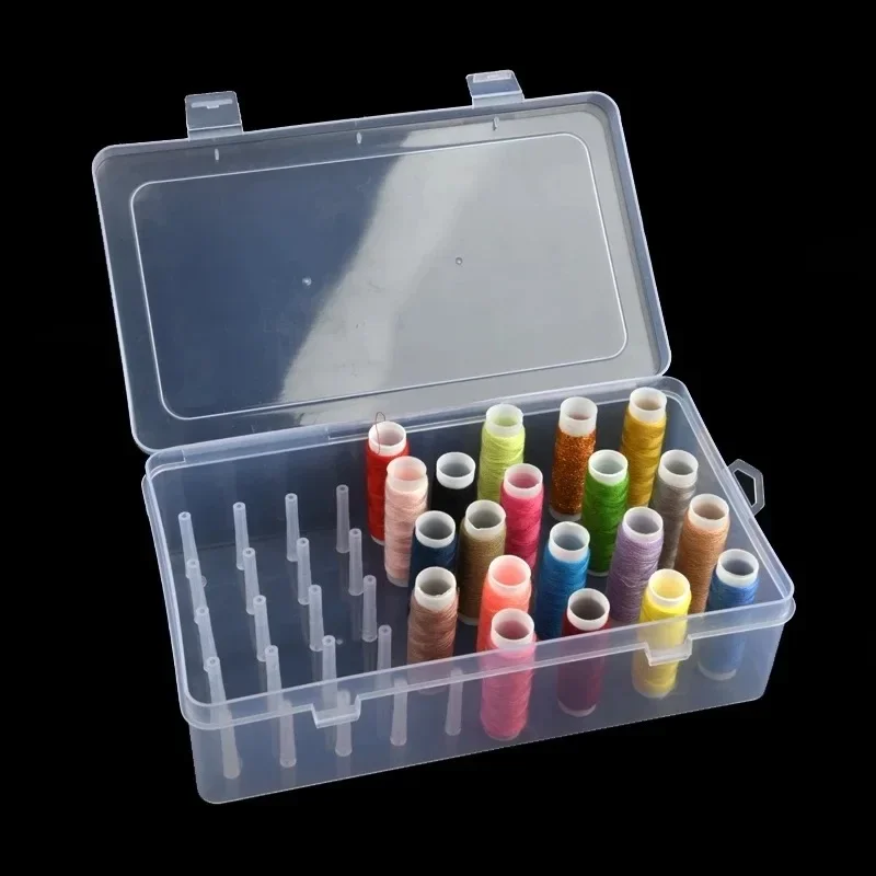 新しいミシン糸ボックス 42 個スプールボビンキャリングケー - Bobbin Organizer Box のレビューと価格