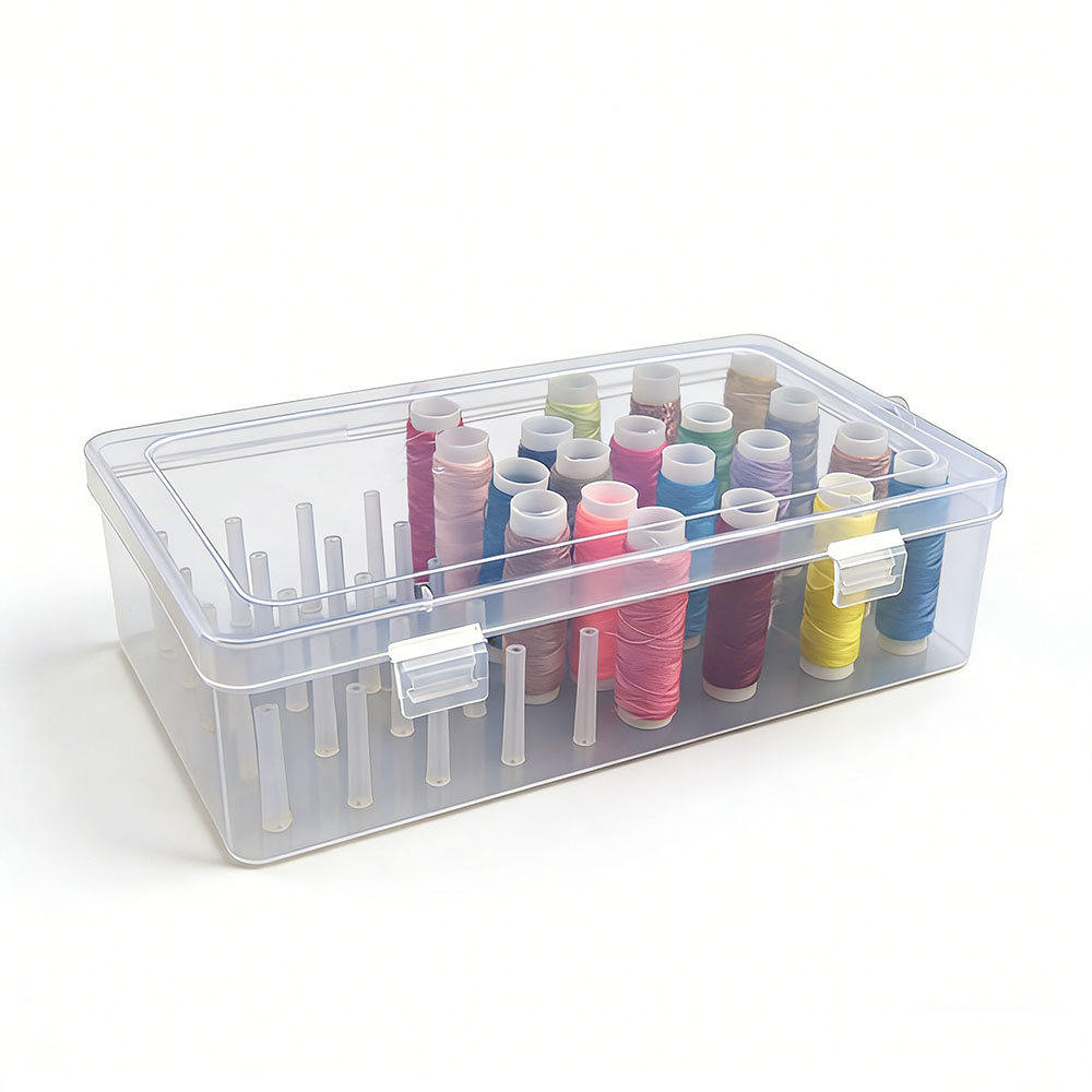 新しい縫い糸ボックス、42区画のスプール収納ボックス、ボビン - Bobbin Organizer Box のレビューと価格