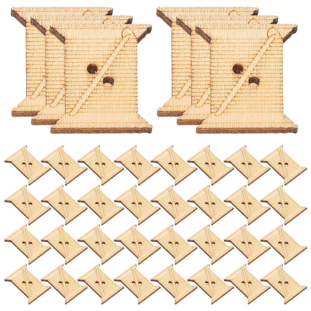 100個入り 木製刺繍糸ボビン 糸巻きカード 天然素朴な巻き - Bobbin Organizer Box のレビューと価格