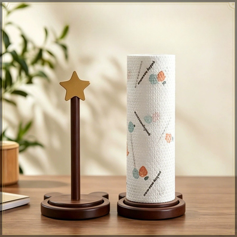 木製クリエイティブデザインキッチンペーパータオルホルダー多機 - Pattern Tissue Paper のレビューと価格