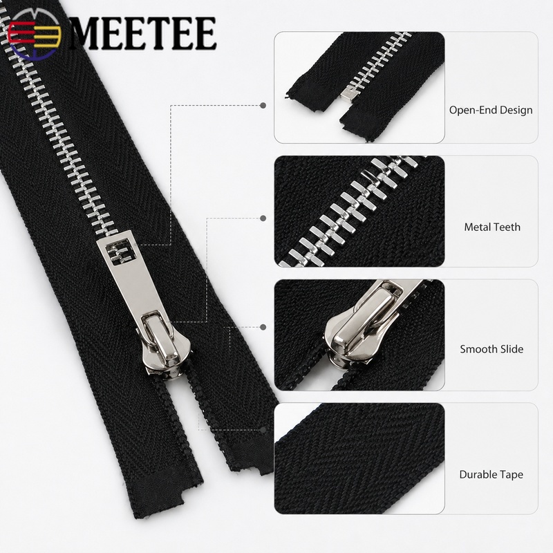 5/10個 40-80cm 5 #   金属製オープンエンド - Sewing Front Zipper のレビューと価格