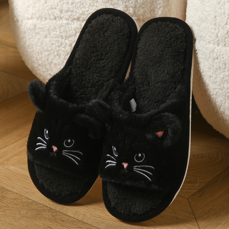 かわいい猫のぬいぐるみ風ビーチサンダル、男女兼用、暖かいふわ - Sewing Garment のレビューと価格
