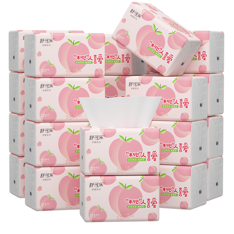 かわいい桃柄のフェイシャルティッシュ 5 層厚手 400 枚 - Pattern Tissue Paper のレビューと価格