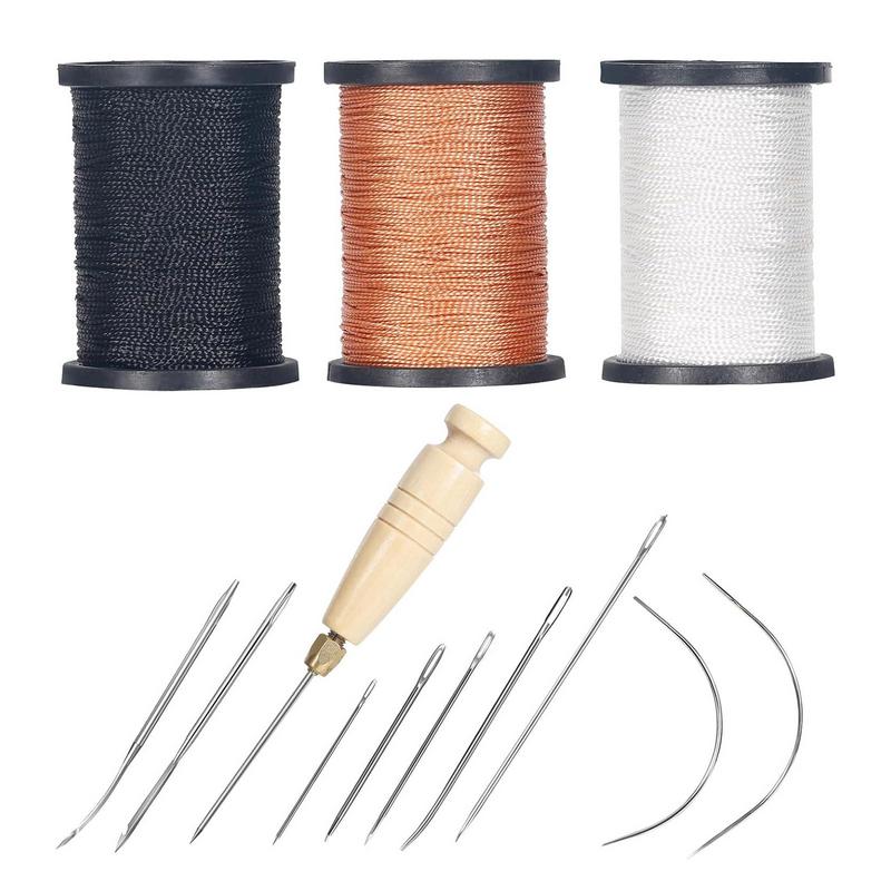 革ステッチキット,レザーソーイングツール,ミシン糸,針,ソフ - Leather Needle Heavy のレビューと価格