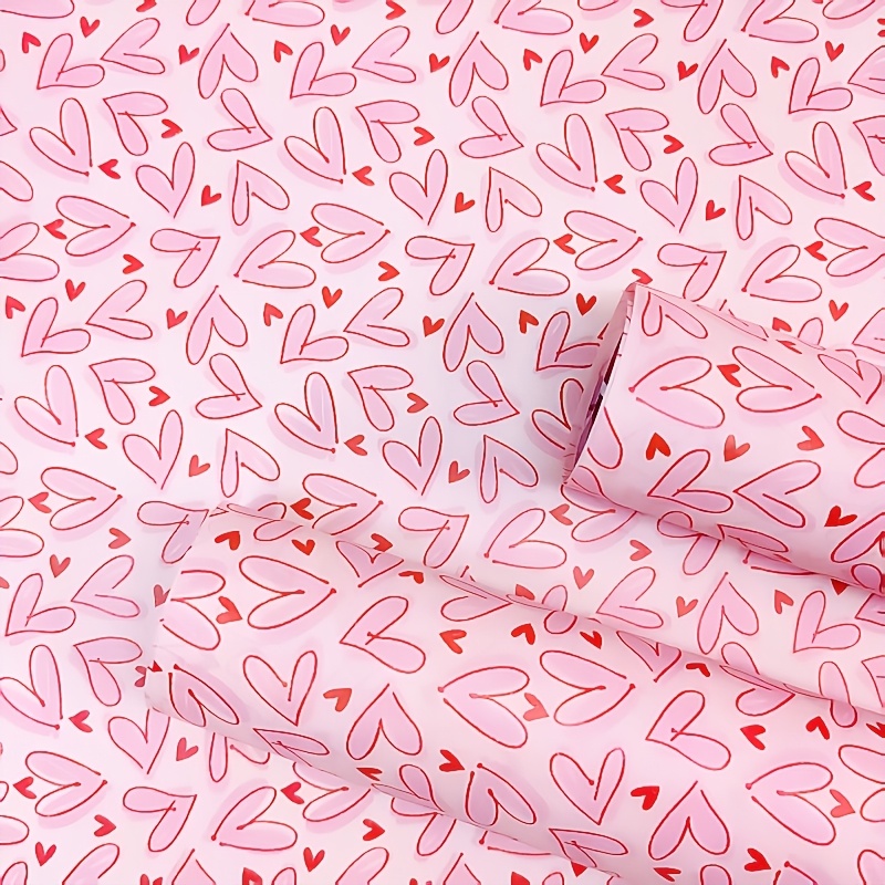 50枚入り明るいピンクのハート柄ティッシュ包装紙＆ハート柄  - Pattern Tissue Paper のレビューと価格