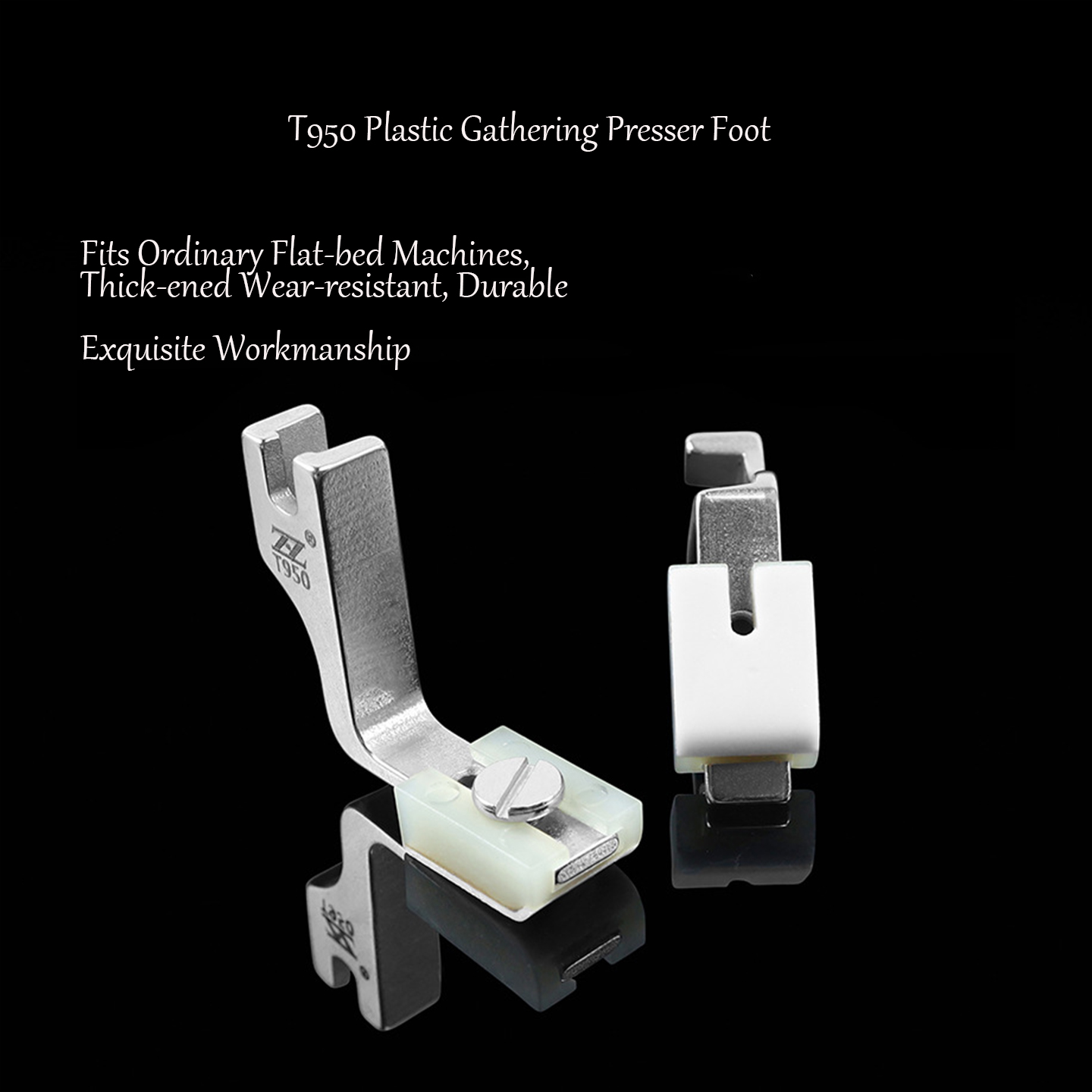 T950 テフロンプラスチック製ギャザリングプレッサーフット - Sewing Expert のレビューと価格