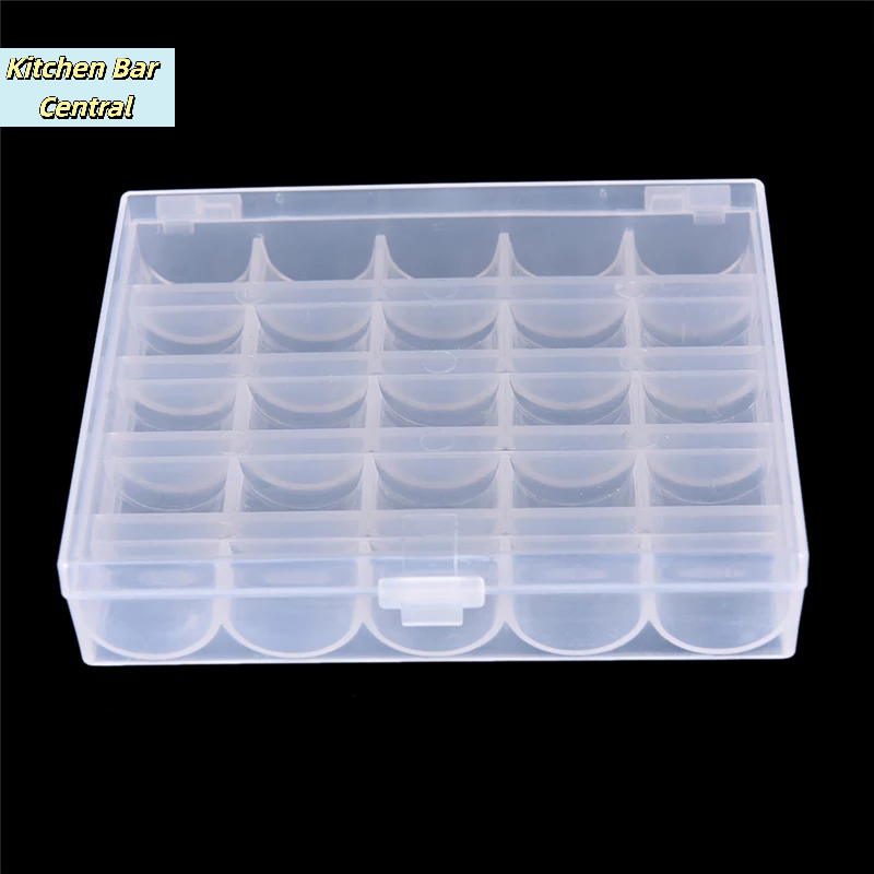 【25個の空ボビン、ミシンボビンケースオーガナイザー、収納プ - Bobbin Organizer Box のレビューと価格