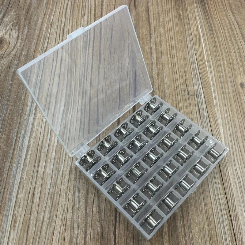 25 ピース/セット空のボビンミシンプラスチックケース収納ボ - Bobbin Organizer Box のレビューと価格