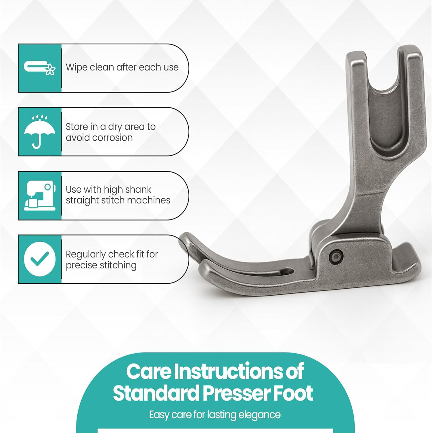 P351 工業用ミシン用標準押さえ金具、ストレートステッチフ - Sewing Expert のレビューと価格